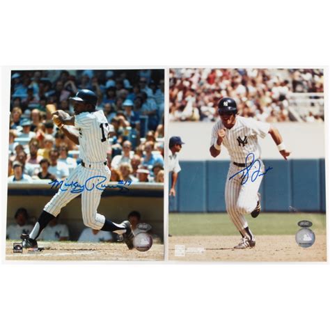 Lot Of Yankees X Photos Signed By Mickey Rivers Bucky Dent