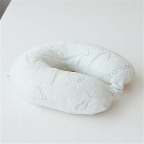 Premium Super Soft Bamboo Necktravel Pillow U Shape Memory Foam Filling Removable And 1