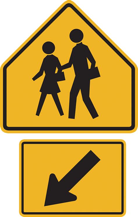 School Crossing School Zone Sign Canada 500x786 Png Download