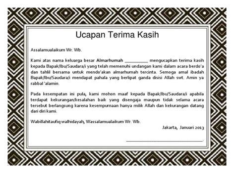 Contoh Surat Terima Kasih Kepada Orang Tua 50 Contoh Ucapan Terima