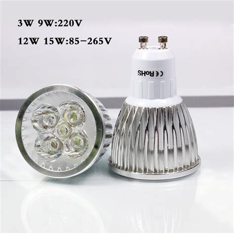 High Power CREE GU10 LED Lamp 220V 110V 9W 12W 15W LED Spotlight Bulb
