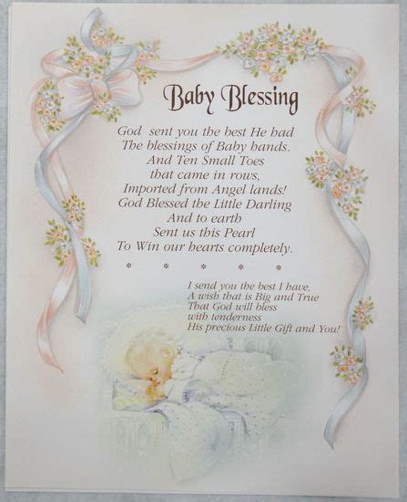 Baby Blessing Religious Print 10 X 8 200mm X 250mm