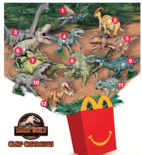 Jurassic World Camp Cretaceous 2021 Happy Meal By Mcdonalds Paper 3d
