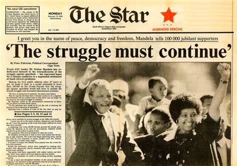 Nelson Mandela Release From Jail 11 February 1990 Institute Of Current World Affairs