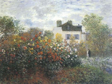 Monets Garden At Argenteuil Painting By Claude Monet