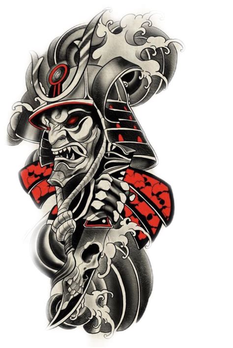 Japanese Warrior Tattoo Japanese Mask Tattoo Tattoo Japanese Style