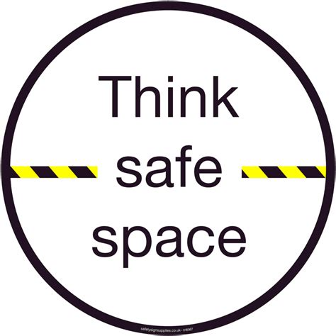 2m Think Safe Space From Safety Sign Supplies