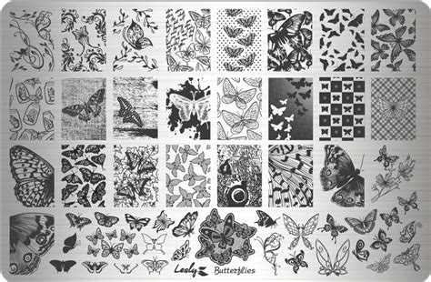 Lesly Butterflies Nail Stamping Plate