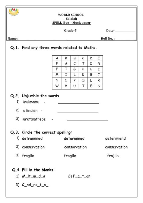 Spelling Bee Words For Grade 8 Festmyte