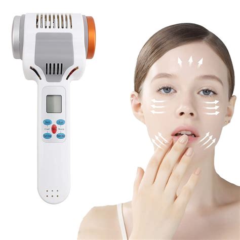 Ultrasonic Hot Cold Hammer Cryotherapy Warm Ice Heating Facial Skin