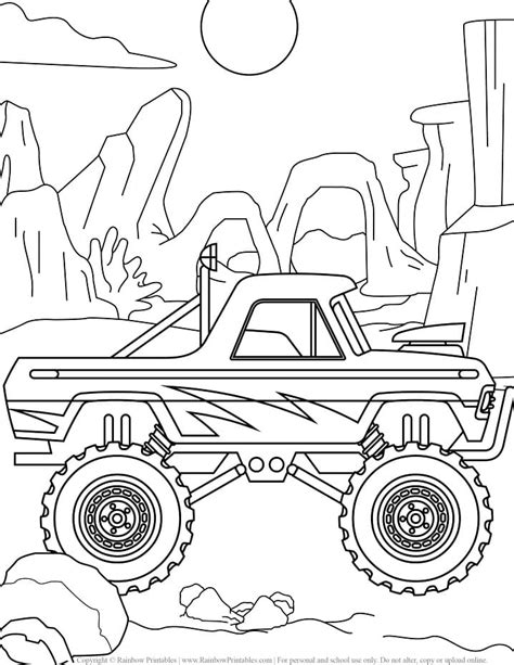 monster truck mater coloring page coloring  cars coloring pages    disney movies