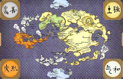 Avatar The Last Airbender Poster World Map Ltdmaz