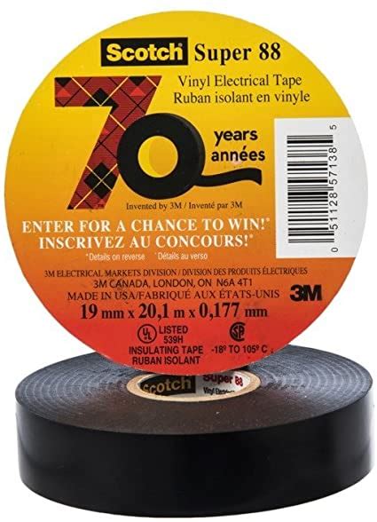 Scotch Professional Grade Vinyl Electrical Tape Super 88 34 In X 66
