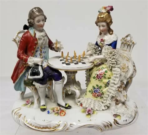 Antique Dresden German Capodimonte Style Porcelain Figurine Group 300