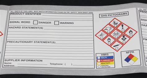 Hmis Label For Sale Hazardous Materials Identification System Hmis