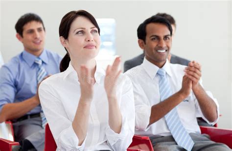 Business People Clapping At A Conference Stock Photo Image Of Meeting