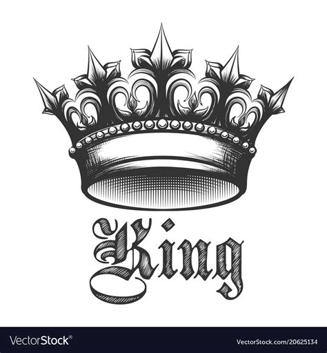 The King Crown Royalty Free Vector Image Vectorstock