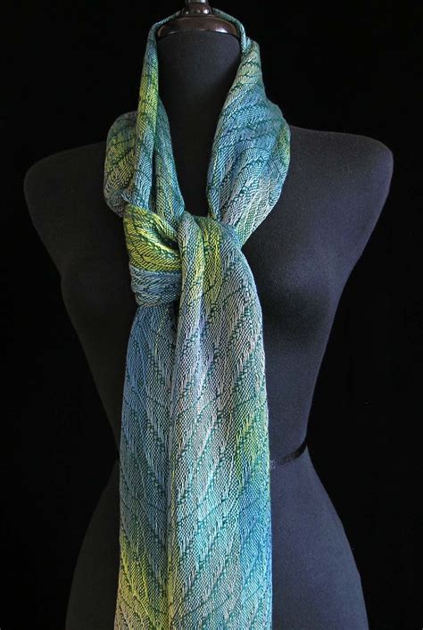 Handwoven Scarf Hand Dyed Tencel Scarf Long Handmade Shawl By Etsy