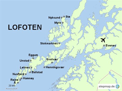 Stepmap Lofoten 2010 Landkarte Für Norwegen