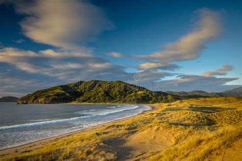 Beautiful Waikawau Bay Sunrise New Zealand Stock Image Image Of South