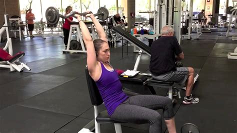 Seated Barbell French Press Youtube