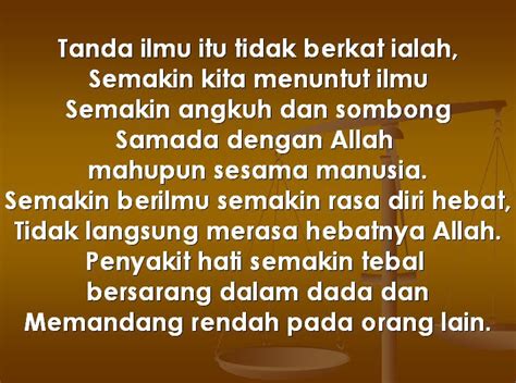 Selain itu juga ke baghdad. Sesudah Subuh: Tanda ilmu itu tidak berkat ialah