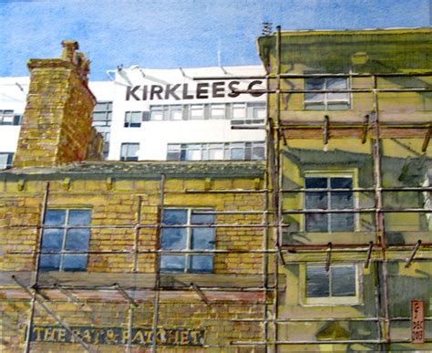 Chris F Kirklees College With Rat And Ratchet Scaffolded Watercolour