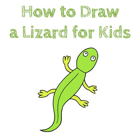 How To Draw A Lizard For Kids How To Draw Easy