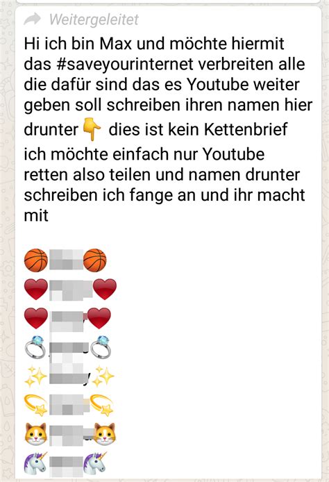 Diese art von kettenbrief in whatsapp ist nicht neu. Jugendliche wollen YouTube mit panischen WhatsApp ...