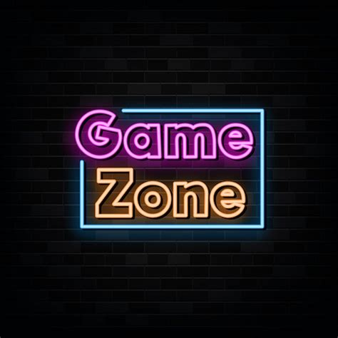 Premium Vector Game Zone Neon Signs Vector Design Template Neon Style