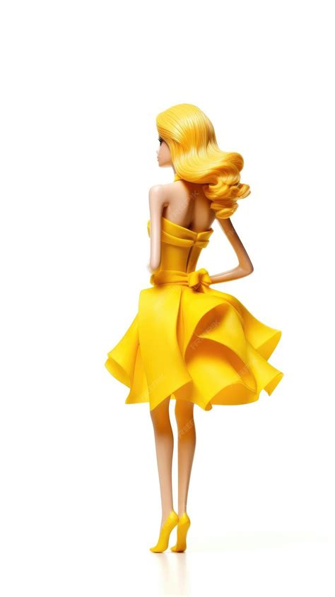 Premium Photo The Yellow Dress Of The Model