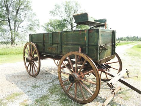 Antique Newton Horse Drawn Wagon Original Stencil Solid Useable Triple