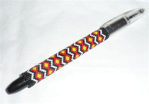 Diamond Beaded Pen Native American Beadwork