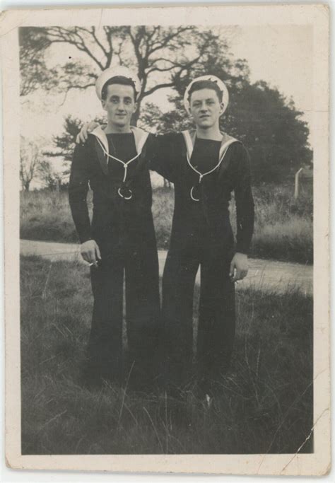 Vintage Photo 1930s Sailors Handsome Young Men Male Affection Physique