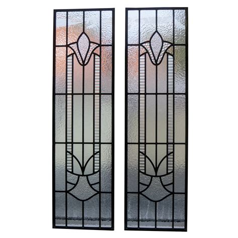 Traditional Art Deco Stained Glass Panels From Period Home Style