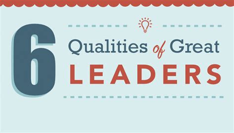6 qualities of great leaders infographic
