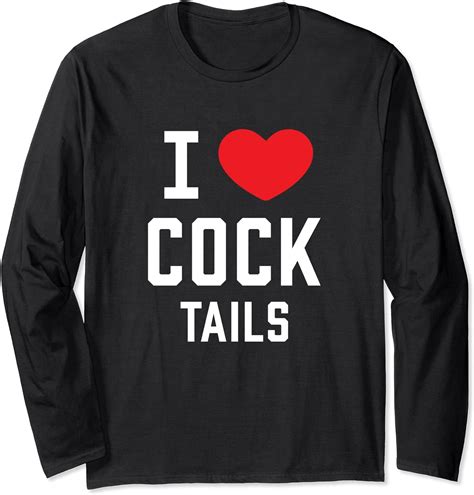 i love cock tails gay bartender alcoholic mixed drink lover long sleeve t shirt uk