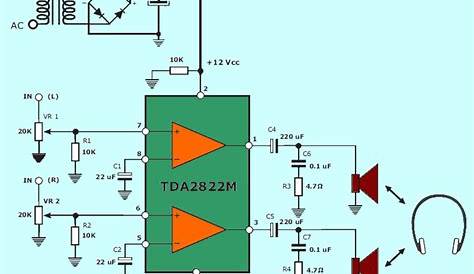 Tda2822m Amplifier Circuit Diagram | Wiring Diagrams Simple