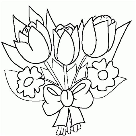 Coloriages Bouquet De Fleurs Nature Dessins à Colorier Coloriages