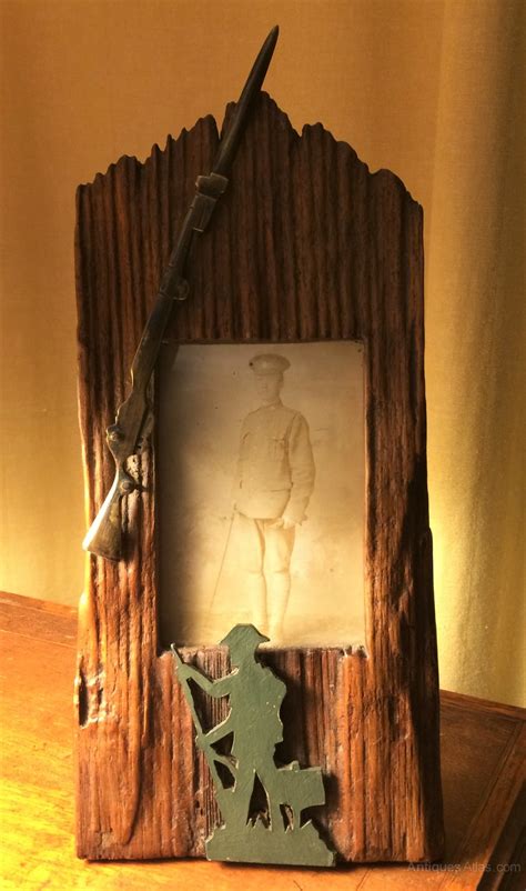 Antiques Atlas Wwi Trench Art Wooden Photo Frame