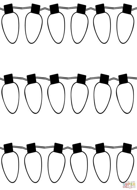 Christmas Light Bulbs coloring page | Free Printable Coloring Pages