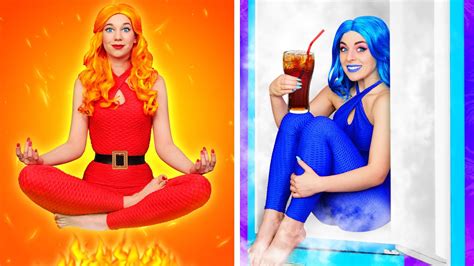 Hot Vs Cold Challenge Girl On Fire Vs Icy Girl By Multi Do Youtube