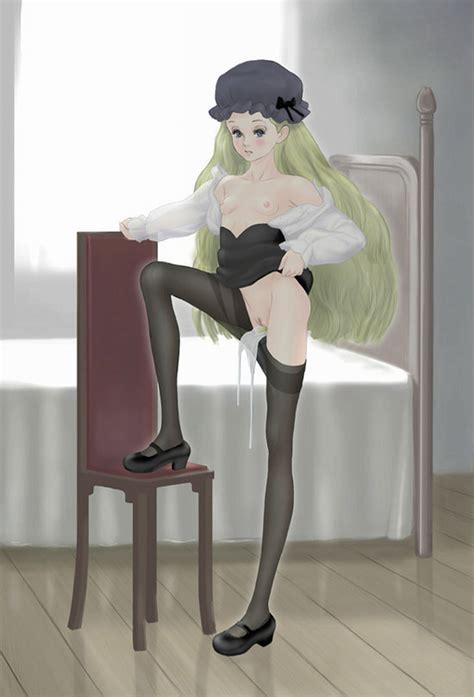 Takatou Sora Highres Legs Loli Long Legs Panties Pee Stain Stained Panties Thighhighs