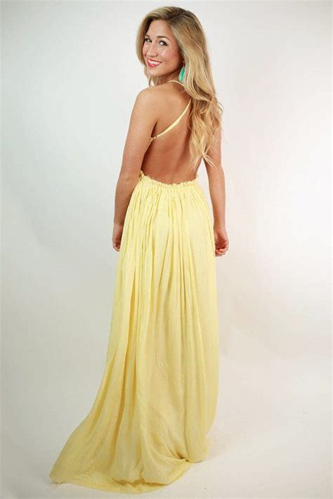 The Grand Reveal Maxi Dress In Yellow Dresses Maxi Dress Backless