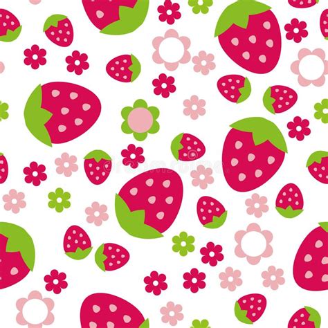 Strawberry Pattern Stock Vector Illustration Of Lush 23966576