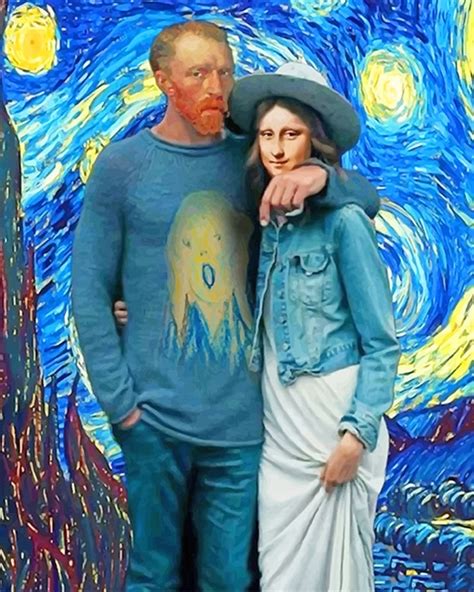 Van Gogh And Mona Lisa Paint By Number Modern Paint By