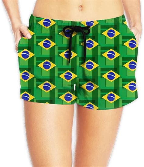 south zq summer brazil flag green pattern leisure boardshorts bathing suits sexy hot surfing