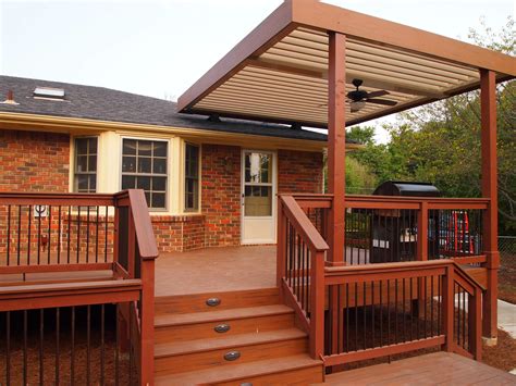 If you have a colorful garden surrounded by trees, then pick some porches are not fully covered. Wood Deck Plans And Ideas Simple Covered Deck Designs ...