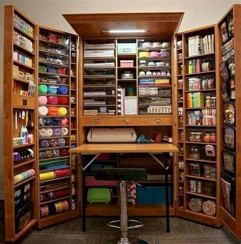 Under cabinet knife storage rack. 40 Stunning Craft Room Cabinets Decor Ideas and Design (8 ...