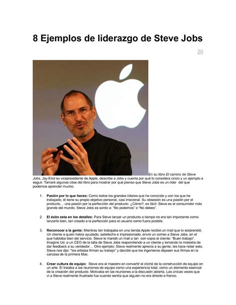 Descubre Los 8 Ejemplos De Liderazgo Inspirador De Steve Jobs ※